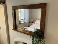 Handmade Wooden Mirror In A
