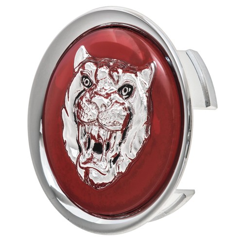 Wheel badge chrome red - chrome, oe