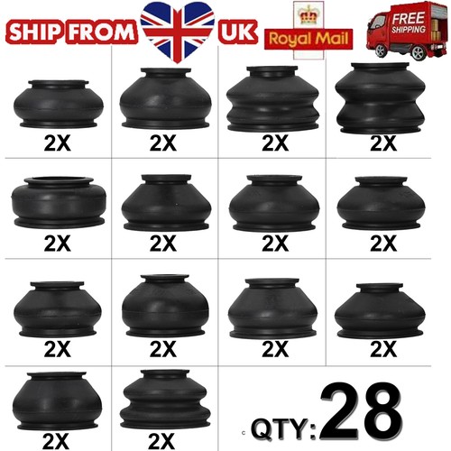 28x rubber ball joint boots - rubber,