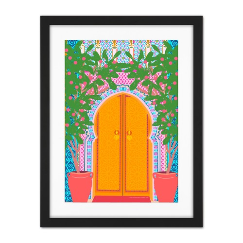 Moroccan door bright - moroccan,