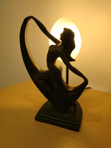 Art deco style lady lamp - style,