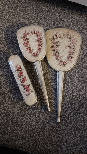 Antique brush and mirror set - brush,