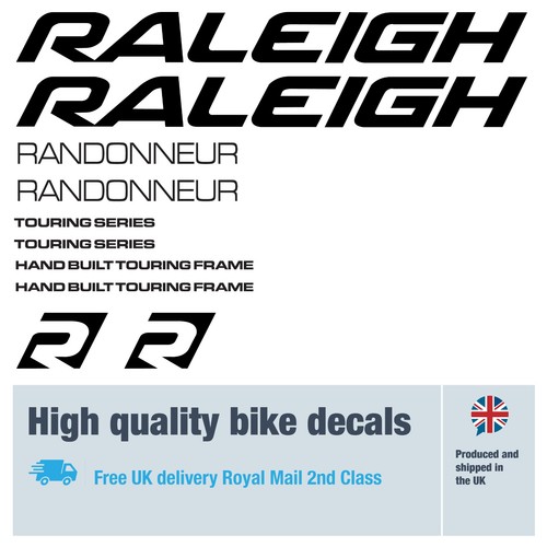 Raleigh randonneur bike decals - raleigh,