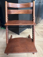 Stokke tripp trapp highchair with baby set and cushion covers. Walnut