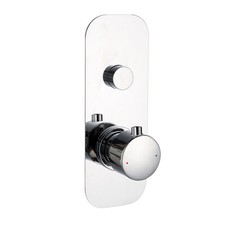 Modern Shower Thermostatic Concealed Push Button One-Dial One-Way Mixer Valve