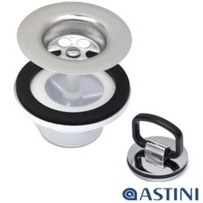 Astini, RAK, Rangemaster, Caple 65mm Chrome Belfast Sink Plug Waste BSW6CP2H
