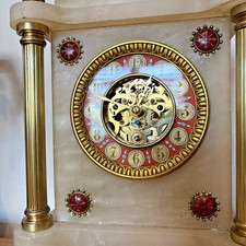 French Antique Alabaster lion