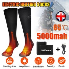 Electric Heated Socks Rechargeable 5V 5000mAh Battery Unisex Winter Foot Warmer
