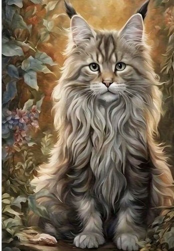 Standing maine coon cat diy - standing, 5d