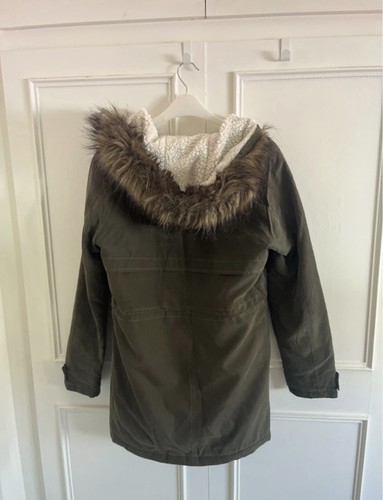 Khaki green winter coat - green,
