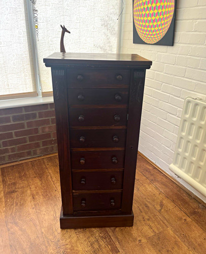 Dark wood tallboy - dark, of