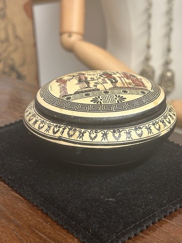 Vintage ceramic greek depicted - ceramic,