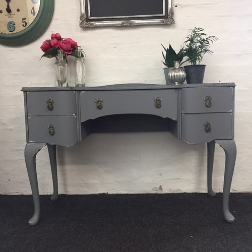 Grey painted dressing table - painted,