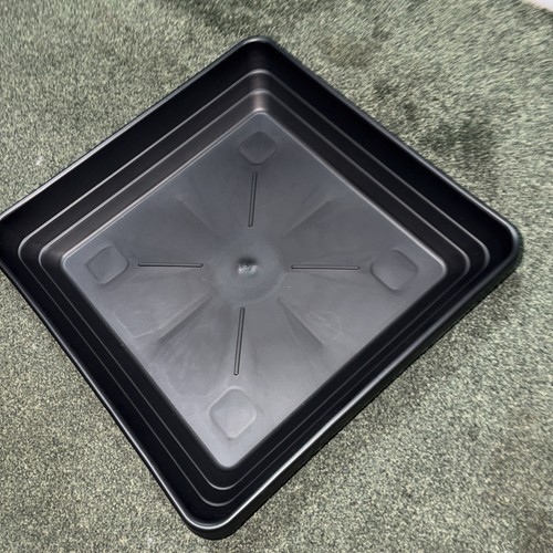 Square plant pot saucer black - plant,