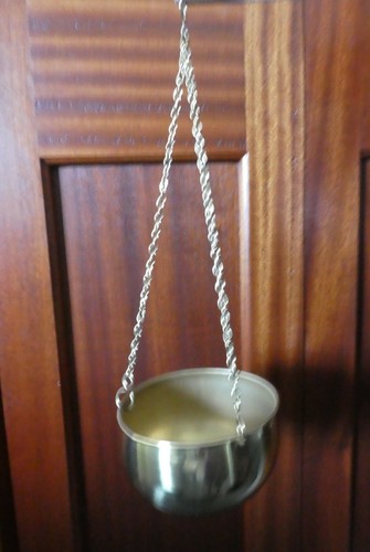 Vintage solid brass hanging - vintage,