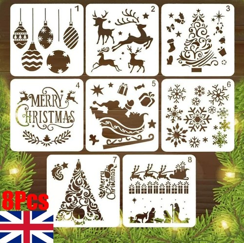Layering stencils christmas - layering,