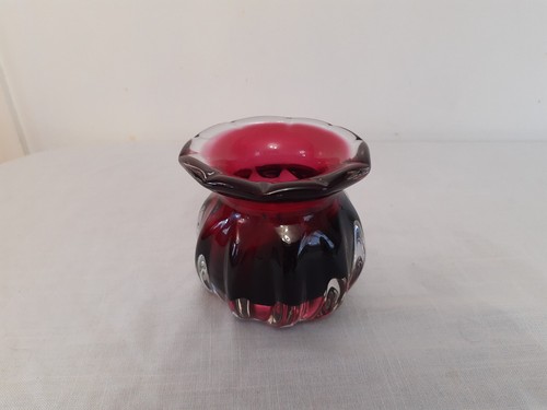 Vintage murano vase heavy - vintage,