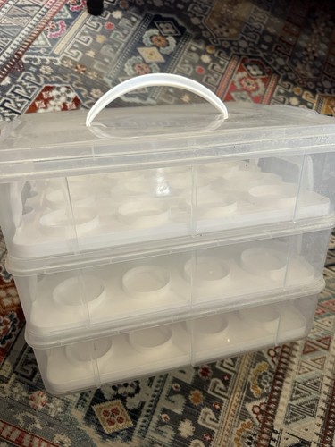 Tier cupcake carrier with - carrier,