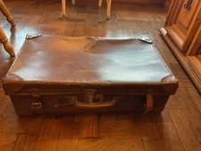 Large Vintage Suitcase / Trunk Brown Suitcase Travel Case