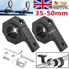 2x Bull Bar Roll Cage Mount Bracket 35-50mm Tube Clamps for LED Work Spot Light