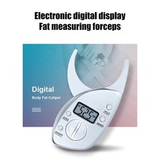Hot (White)Body Fat Caliper Tester With Digital Skinfold Measuring Tool Fitness