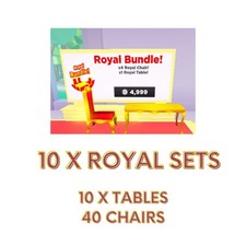 My Restaurant 10 x Royal Sets (10 Tables 40 Chairs) US
