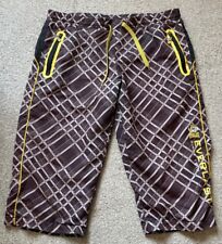 EVERLAST Mens Board Shorts W32 Diagonal Stripes Maroon New York Boxing Gym