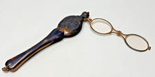 1890's Art Nouveau  Lorgnette Opera Glasses Folding Spectacles Faux Tortoise