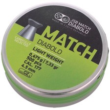 JSB Green Match Diabolo Light Weight Airgun Pellets 4.52mm, 0.475g (000010-500)