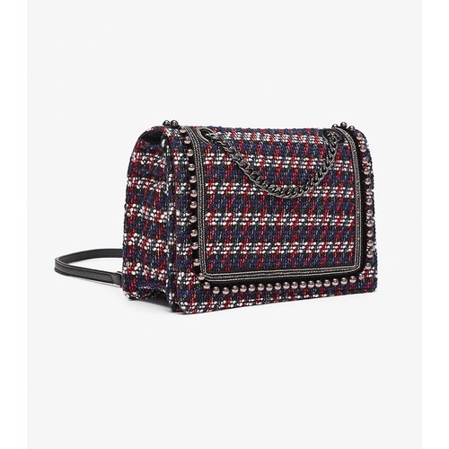Zara tweed studded chain - tweed,
