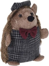 Chunky Brown Fabric Hedgehog Animal Doorstop ~ Novelty Decorative Door Stop