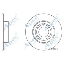 2x Brake Discs Solid For VW