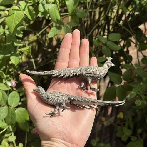 Silver metal pair - silver,