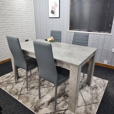 Modern Grey Dining Table Set