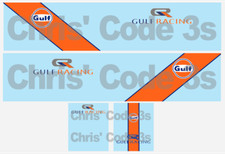 Code 3 Adhesive Vinyl Trailer Decals - Gulf Racing - 1/50 1/76 1/148 1/87