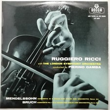 Decca LP LXT 5334 O/S: Mendelssohn / Bruch - Violin Concertos / Ruggiero Ricci