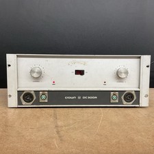 Vintage Crown DC300A Dual-Channel Power Amplifier Amp - Untested Powers On