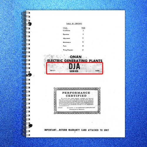 Onan dja series - onan,