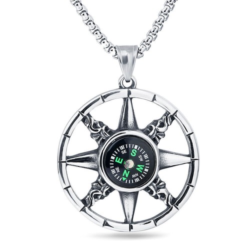 Silver necklace pendant chain - silver,