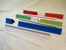 Vintage Czech army scale rulers measurement Communist Soviet era engineers maths