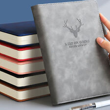 180 Pages A5 PU Leather Cover Traveler Journal Notebook Lined Paper Diary Book