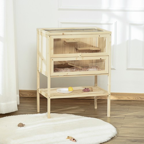 Pawhut wooden hamster - pawhut,
