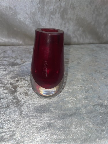 Red art glass 1960s 10x6 - 1960s,