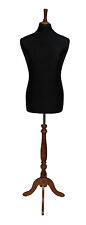 Deluxe Male Tailors Dummy Sewing Display Mannequin Black Torso Bust Rose Stand