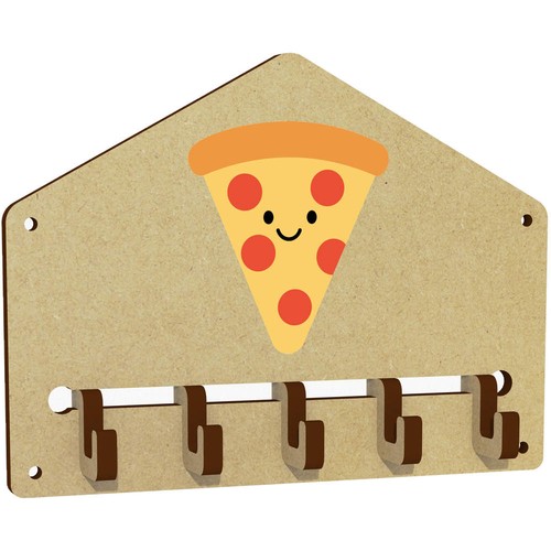 Happy pizza slice key - pizza, holder