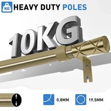 Antique Gold Curtain Poles Rod