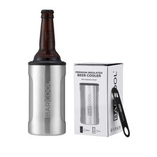 Barcool Beer Bottle Can Cooler - Insulated Can & Bottle Holder Stainless Steel