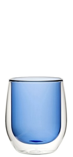 Double wall water blue glasses - water,