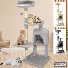 Large Cat Tree Activity Centre Multilevel Scratching Post 112cm Climbing Tower