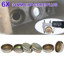 6X 34mm Engine Core Plugs For Vauxhall Astra Calibra Zafira Steel Cylinder Head